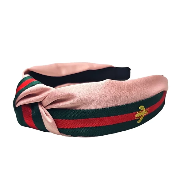 Fashion Queen Bee Pink Knotted Headband - Picture 2 of 4